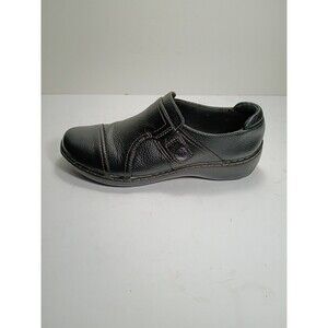Clarks Collection Shoes Women's Sz 5 Casual Loafers 28850 Black Leather Comfort